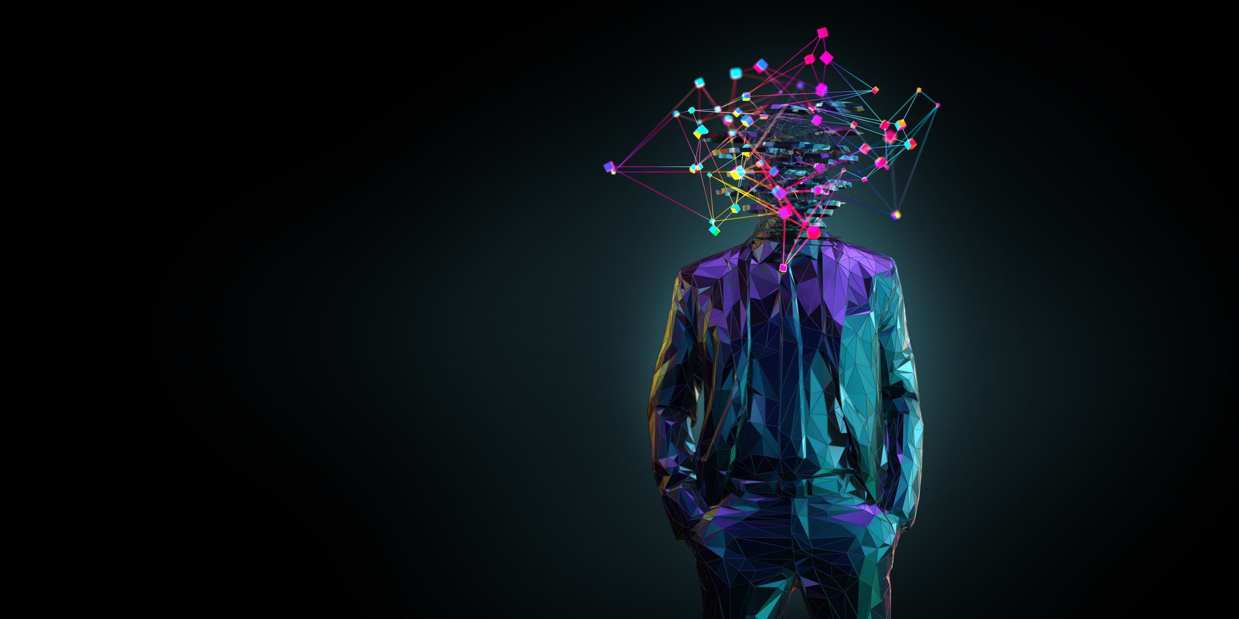 Full head of ideas concept Turning Chaos into Competitive Advantage